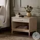 Rosenell Natural Oak Veneer Open 1 Drawer Nightstand