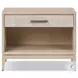 Rosenell Natural Oak Veneer Open 1 Drawer Nightstand