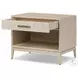 Rosenell Natural Oak Veneer Open 1 Drawer Nightstand