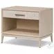 Rosenell Natural Oak Veneer Open 1 Drawer Nightstand