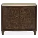 Timberlyn Espresso and Beige 2 Door Stone Top Nightstand with USB Charging