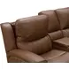Pierce Homerun Cinnamon Leather 76" Zero Gravity Power Reclining Console Loveseat with Power Lumbar and USB Charging