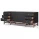 Fiona Black Raffia 72" Media Console