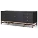 Fiona Black Raffia 72" Media Console