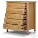 Roark Amber Oak Tall 5 Drawer Dresser