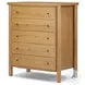 Roark Amber Oak Tall 5 Drawer Dresser
