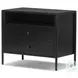 Soto Black Large 2 Drawer Nightstand