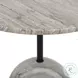 Viola Antique White Marble Round End Table