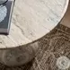 Viola Antique White Marble Round End Table