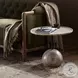 Viola Antique White Marble Round End Table