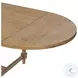 Blinn Worn Oak Veneer Leaf 88" Extendable Oval Dining Table