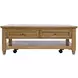 Brentwood Cascade Oak Rectangular Cocktail Table with 2 Drawers