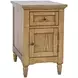 Brentwood Cascade Oak End Table with USB Charging
