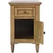 Brentwood Cascade Oak End Table with USB Charging