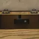 Brentwood Cascade Oak End Table with USB Charging