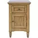 Brentwood Cascade Oak End Table with USB Charging