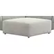 Terrence Oyster Castered Cocktail Square Ottoman