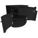 Olivia Black 1 Drawer Nightstand