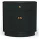 Olivia Black 1 Drawer Nightstand