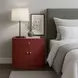 Olivia Burgundy 1 Drawer Nightstand