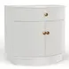 Olivia Coconut Milk 1 Drawer Nightstand