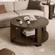 Brownstone Chocolate Brown Round Occasional Tabe Set