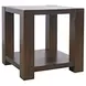 Brownstone Chocolate Brown Square End Table