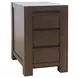 Brownstone Chocolate Brown Rectangular Chairside End Table