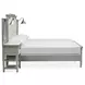 Glenbrook Pebble and Beige King Upholstered Wall Bed with 2 Nightstand and USB Charging