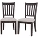 Brentwood Flax and Arbor Oak Upholstered Dining Chair Set of 2
