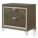 Skylar Dark Champagne 2 Drawer Nightstand