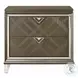 Skylar Dark Champagne 2 Drawer Nightstand