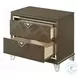 Skylar Dark Champagne 2 Drawer Nightstand