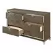 Skylar Beige and Dark Champagne Upholstered Storage Youth Panel Bedroom Set with LED