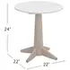 Horizons White Oak and White Marble Round End Table