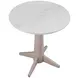 Horizons White Oak and White Marble Round End Table