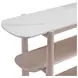 Horizons White Oak and White Marble Oval Console Table