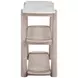 Horizons White Oak and White Marble Oval Console Table