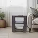 Janzen Espresso Square End Table