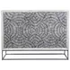 Magnolia White Wash and Zinc Iron 2 Door Bar Cabinet