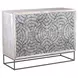 Magnolia White Wash and Zinc Iron 2 Door Bar Cabinet