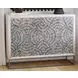 Magnolia White Wash and Zinc Iron 2 Door Bar Cabinet