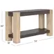 Harmony Carbon and Blonde Rectangular Console Table