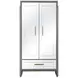 Lansing Cerused Gray and Silver 2 Door Tall Bar Cabinet