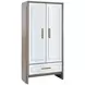 Lansing Cerused Gray and Silver 2 Door Tall Bar Cabinet