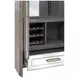 Lansing Cerused Gray and Silver 2 Door Tall Bar Cabinet