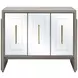 Lansing Cerused Gray and Silver 3 Door Server