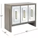 Lansing Cerused Gray and Silver 3 Door Server
