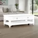 Westport White Rectangular Cocktail Table with Storage