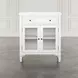 Westport White 2 Glass Door Accent Cabinet